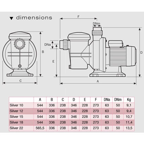 Pompe à Filtration 18m3/h Triphasé - Silver 18t - Espa 3 Pompe à Filtration 18m3/h Triphasé - Silver 18t - Espa – Image 3