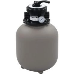 VidaXL Filtre à Sable Pour Piscine Avec Vanne 4 Positions Gris 350 Mm - Gris