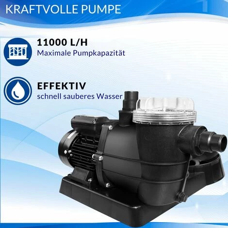 MONZANA Pompe Filtre à Sable 11.000 L/h Verre Filtrant 25 Kg Système Filtration Piscine 4 MONZANA Pompe Filtre à Sable 11.000 L/h Verre Filtrant 25 Kg Système Filtration Piscine – Image 4