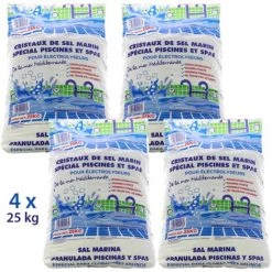 Traitement Au Sel - Sel Pour électrolyse Piscine - 4x25kg De Centrocom