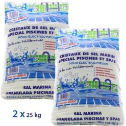 Traitement Au Sel - Sel Pour électrolyse Piscine - 2x25kg De Centrocom