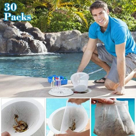 ILOVEMILAN 30 Pièces Pool Skimmer Socks, Chaussettes D'écumeur De Piscine Perfect Filter Savers Pour Panier De Skimmer De Filtre, Doublure D'écran En Maille Ultra Fine Pour Panier De Piscine 5 ILOVEMILAN 30 Pièces Pool Skimmer Socks, Chaussettes D'écumeur De Piscine Perfect Filter Savers Pour Panier De Skimmer De Filtre, Doublure D'écran En Maille Ultra Fine Pour Panier De Piscine – Image 5