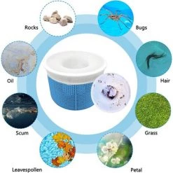 ILOVEMILAN Pool Skimmer Socks, 10 Pièces Chaussettes D'écumeur De Piscine Perfect Filter Savers Pour Panier De Skimmer De Filtre, Doublure D'écran En Maille Ultra Fine Pour Panier De Piscine -Pompe et filtre de piscine Soldes 32732840 4