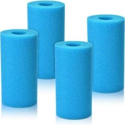 LangRay 4 Pièces Éponge Filtrante Type A, Cartouche De Filtre En Mousse, Mousse Pour Filtre Piscine, Réutilisables Et Lavables, Filtre En Mousse Pour Spa, Piscine, Jacuzzi