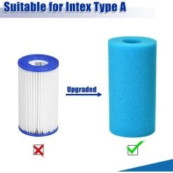 LangRay 4 Pièces Éponge Filtrante Type A, Cartouche De Filtre En Mousse, Mousse Pour Filtre Piscine, Réutilisables Et Lavables, Filtre En Mousse Pour Spa, Piscine, Jacuzzi -Pompe et filtre de piscine Soldes 33927612 4