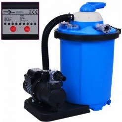 ASUPERMALL Pompe De Filtration A Sable Avec Minuterie 550 W 50 L