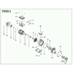 ESPA Bomba Spa Spa O Piscina Pequeña TIPER2 125M 1,25HP 22m3 / H -Pompe et filtre de piscine Soldes 36767067 4