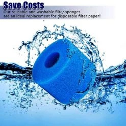 BETTERLIFE 4 Pièces Éponge Filtrante Type S1, Cartouche De Filtre En Mousse, Mousse Pour Filtre Piscine, Réutilisables Et Lavables, Filtre En Mousse Pour Spa, Piscine, Jacuzzi -Pompe et filtre de piscine Soldes 36846559 5