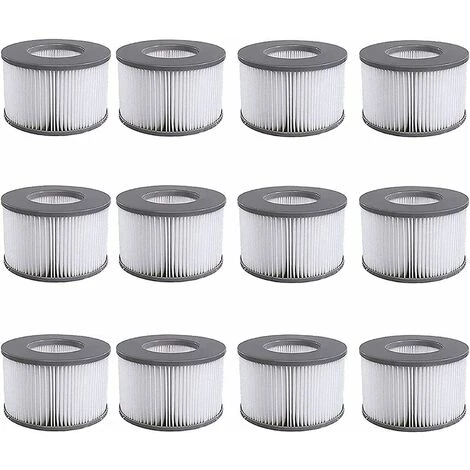 ABCRITAL Cartouche Filtrante De Remplacement Pour Filtre À Remous Mspa, Filtre À Eau De Remplacement Pour Sous-Marins Chauds Et Spa, Pour Piscines Gonflables - Modèle De Filtre À Eau (12 Pièces) 1 ABCRITAL Cartouche Filtrante De Remplacement Pour Filtre À Remous Mspa, Filtre À Eau De Remplacement Pour Sous-Marins Chauds Et Spa, Pour Piscines Gonflables - Modèle De Filtre À Eau (12 Pièces)
