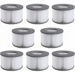 ABCRITAL Cartouche Filtrante De Remplacement Pour Filtre À Remous Mspa, Filtre À Eau De Remplacement Pour Sous-Marins Chauds Et Spa, Pour Piscines Gonflables - Modèle De Filtre À Eau (8 Pièces)