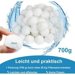 ECHOO Billes Filtrantes Billes Filtrantes Matériau Filtrant Avec 700g Remplacent Le Sable Filtrant De 25 Kg Accessoires Pour Filtres à Sable De Piscine Système De Filtre De Filtre De Piscine Respectueux De L'environnement -Pompe et filtre de piscine Soldes 38713270 4