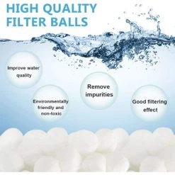 ECHOO Boules De Filtre De Piscine 700g, Balles Filtrantes Réutilisables, Balles De Filtration Au Lieu De 25 Kg De Sable Filtrant, Utilisées Dans Les Piscines, Filtres à Sable, Filtration D'Eau (blanc) -Pompe et filtre de piscine Soldes 39026252 4