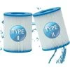 BEARSU Filtre Piscine Pour Bestway Type II, Spa Remplacement Filtre De Piscine Gonflable Accessoires, Filtre De Piscine Pour Jardin Extérieur, Lavable Et Réutilisable Cartouche, 4.17x5.35 Inch (2 PCS)