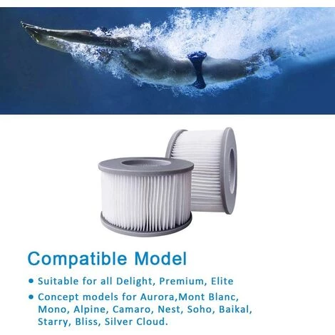 Filtres De Remplacement Pour Pompes à Cartouche Mspa Dans Les Piscines, Les Sous-marins Thermaux Et Les Spas, Starlight, 2 Jeux 4 Filtres De Remplacement Pour Pompes à Cartouche Mspa Dans Les Piscines, Les Sous-marins Thermaux Et Les Spas, Starlight, 2 Jeux – Image 4