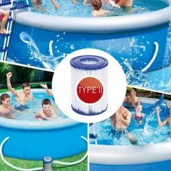 READCLY Cartouches Filtrantes Pour Bestway II Taille 2 Spa Remplacement Filtre De Piscine Gonflable Accessoires Cartouches Filtrantes Papier 106 X 136 Mm 2 Pièces. -Pompe et filtre de piscine Soldes 48335212 4