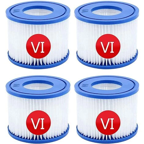 HIASDFLS Lot De 4 Cartouches Filtrantes Pour Piscine Bestway Pool Vi - Filtre De Rechange Pour Piscine Bestway - Bleu 1 HIASDFLS Lot De 4 Cartouches Filtrantes Pour Piscine Bestway Pool Vi - Filtre De Rechange Pour Piscine Bestway - Bleu