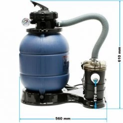 HELLOSHOP26 Filtre à Sable Système De Filtration Pompe De Filtration Pompe De Piscine 6000 Litres Par Heure -Pompe et filtre de piscine Soldes 51649342 3