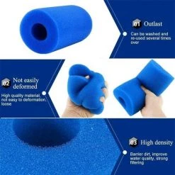 CADEAUX Lot De 2 Filtres De Piscine, éponge De Cartouche De Filtre De Bain à Remous En Mousse Lavable Réutilisable (bleu, 100 X 40 X 200 Mm) 7 CADEAUX Lot De 2 Filtres De Piscine, éponge De Cartouche De Filtre De Bain à Remous En Mousse Lavable Réutilisable (bleu, 100 X 40 X 200 Mm) -Pompe et filtre de piscine Soldes 51766216 3