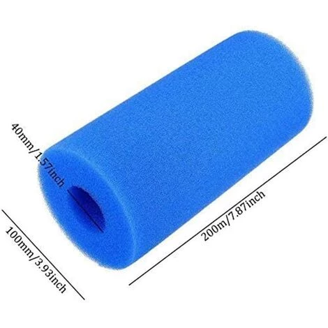 CADEAUX Lot De 2 Filtres De Piscine, éponge De Cartouche De Filtre De Bain à Remous En Mousse Lavable Réutilisable (bleu, 100 X 40 X 200 Mm) 4 CADEAUX Lot De 2 Filtres De Piscine, éponge De Cartouche De Filtre De Bain à Remous En Mousse Lavable Réutilisable (bleu, 100 X 40 X 200 Mm) – Image 4