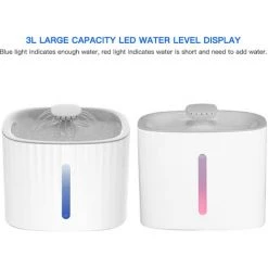 SUPERSELLER Fontaine à Eau Et Distributeur D'eau Pour Chat Distributeur D'eau Automatique Pour Animaux De Compagnie 3L LED Affichage Du Niveau D'eau Distributeur D'eau Sans Bruit Pour Chats Chiens Et Autres Animaux De Compagnie - Type De DEL -Pompe et filtre de piscine Soldes 52471413 3