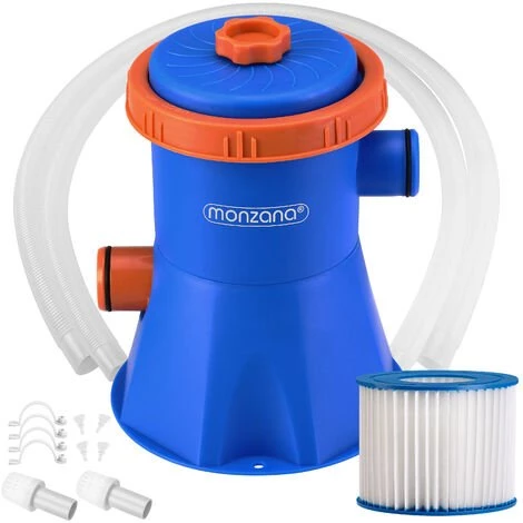 MONZANA Pompe De Filtration Pour Piscine 1140, 2280, 3400, 3800 L/h 15-90W Accessoires 15Watt 195x160x160 Mm (de) 1 MONZANA Pompe De Filtration Pour Piscine 1140, 2280, 3400, 3800 L/h 15-90W Accessoires 15Watt 195x160x160 Mm (de)