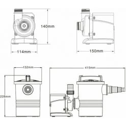HELLOSHOP26 Pompe Piscine 4000 Litres Par Heure 40 Watts Pompe Filtration Circulation Pool -Pompe et filtre de piscine Soldes 52885262 5