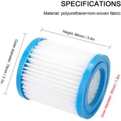 SUPERSELLER Pompe De Filtre De 300 Gallons Élément De Filtre Accessoires De Pompe De Filtre Cartouche De Filtre De Pompe De Filtre De Circulation Accessoire HS-630 - Multicolore -Pompe et filtre de piscine Soldes 53820316 4