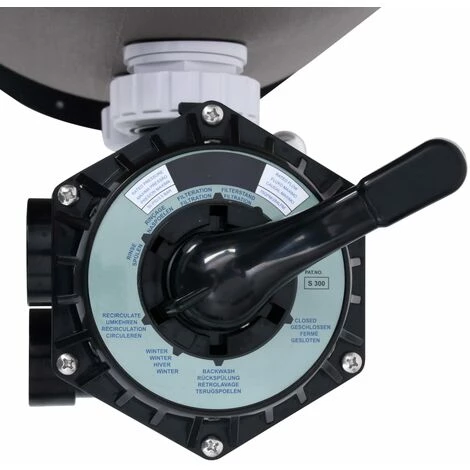 Hommoo Filtre A Sable Pour Piscine Avec Vanne A 6 Voies Gris 4 Hommoo Filtre A Sable Pour Piscine Avec Vanne A 6 Voies Gris – Image 4