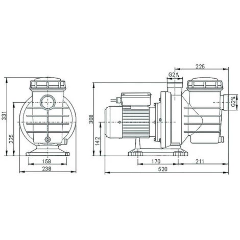 Pompe De Filtration Auto-amorçante Avec Préfiltre / Piscine / SWIM 050 IBO 2 Pompe De Filtration Auto-amorçante Avec Préfiltre / Piscine / SWIM 050 IBO – Image 2