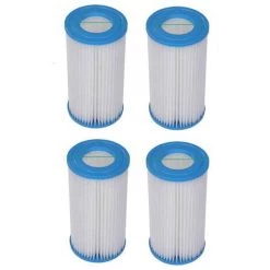 VIKING CHOICE Filtres De Piscine - 20cm X ø10,5cm - Lot De 4 Pièces - Pompe Type 3 - Jusqu'à 5678 Litres Par Heure