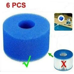 ILOVEMILAN Lot De 6 Cartouches Filtrantes Lavables Réutilisables S1 Bleu -Pompe et filtre de piscine Soldes 54412290 4