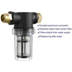 Filtre De Tuyau D'arrosage Pour Entrée D'eau De Nettoyeur Haute Pression, Filtre En Ligne Pour Sédiments, écran 40 Mailles, 100 Mailles Supplémentaires, Fontainebleau 9 Filtre De Tuyau D'arrosage Pour Entrée D'eau De Nettoyeur Haute Pression, Filtre En Ligne Pour Sédiments, écran 40 Mailles, 100 Mailles Supplémentaires, Fontainebleau -Pompe et filtre de piscine Soldes 55255409 5