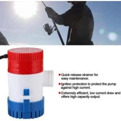 BARES Pompe De Cale Pour Pompe De Cale Amazon Pompe De Cale Marine, Pompe De Cale Submersible Pièces De Bateau Marine 1100GPH ABS G1100-01(12V) -Pompe et filtre de piscine Soldes 55635465 3