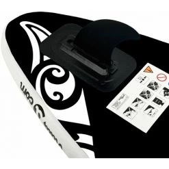 INLIFE Ensemble De Planche SUP Gonflable 320x76x15 Cm Noir -Pompe et filtre de piscine Soldes 55638282 5