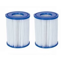 VENTE-UNIQUE.COM Lot De 2 Filtres à Cartouches Type II Pour Piscine - Blanc