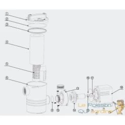 LE POISSON QUI JARDINE.FR Pompe Piscine De 9000 L/h - 140 W Avec Pré Filtre De Protection -Pompe et filtre de piscine Soldes 5610290 5