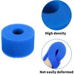 LONGZIMING Exnemel Filtre Éponge, Éponge De Cartouche Filtrante, éponge De Filtre De Piscine, Cartouche De Remplacement Lavable Réutilisable, Filtre D'éponge De Filtre De Bain à Remous (6 Pièces 7.3x10.8) -Pompe et filtre de piscine Soldes 56760743 5