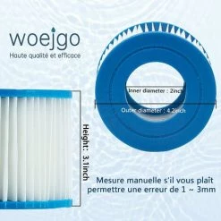 LONGZIMING Filtre Spa Pour Bestway 58323, Cartouche Filtrante Taille 6 Pour Lay-Z-Spa, Pour Monaco, Pour Miami, Pour Vegas (Lot De 4) -Pompe et filtre de piscine Soldes 56760750 5