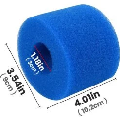 LONGZIMING Éponge Filtrante Type S, Mousse Pour Filtre Piscine, Filtre Piscine Lavable Reutilisable, Filtre Éponge Cartouche, Filtre Spa Reutilisable （4 Pièces） -Pompe et filtre de piscine Soldes 56760755 2