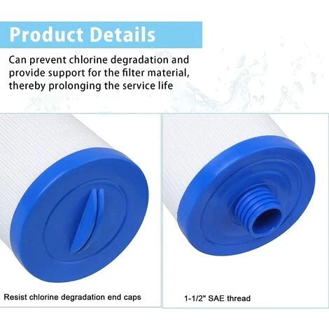 LONGZIMING Cartouche De Filtre De Spa 2 Pièces, Pour Filtre À Remous Pleatco Pww50 , Filtre De Spa Pour Filtre De Remplacement Unicel 6ch-940 Spa Business Whirlpool 3 LONGZIMING Cartouche De Filtre De Spa 2 Pièces, Pour Filtre À Remous Pleatco Pww50 , Filtre De Spa Pour Filtre De Remplacement Unicel 6ch-940 Spa Business Whirlpool – Image 3