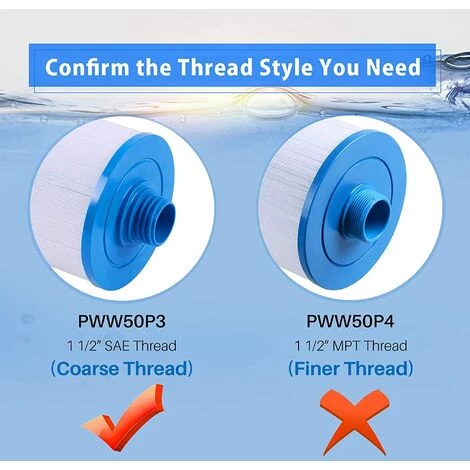 LONGZIMING Cartouche De Filtre De Spa 2 Pièces, Pour Filtre À Remous Pleatco Pww50 , Filtre De Spa Pour Filtre De Remplacement Unicel 6ch-940 Spa Business Whirlpool 4 LONGZIMING Cartouche De Filtre De Spa 2 Pièces, Pour Filtre À Remous Pleatco Pww50 , Filtre De Spa Pour Filtre De Remplacement Unicel 6ch-940 Spa Business Whirlpool – Image 4