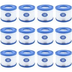 LONGZIMING Lot De 8 Cartouches Filtrantes Pour Piscine De Type VI Pour Bestway Taille 6-58323