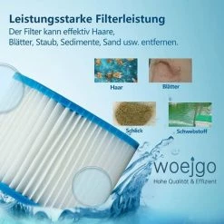 LONGZIMING Lot De 8 Cartouches Filtrantes Pour Piscine De Type VI Pour Bestway Taille 6-58323 -Pompe et filtre de piscine Soldes 56762731 5