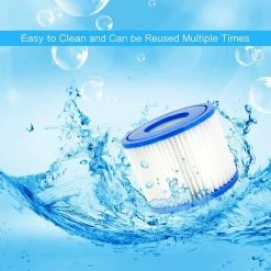 LONGZIMING Cartouche Filtrante VI Pour Bestway, Hot Tub Filtre, Cartouches De Filtre De Piscine Pour Lay-Z-Spa, Paris, Miami, Vegas, Monaco, Palm Springs, 2 Filtres -Pompe et filtre de piscine Soldes 56762740 5