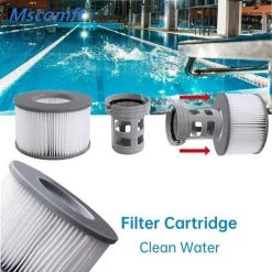 LONGZIMING Mscomft Lot De 4 Filtres De Rechange Pour MSPA Whirlpool Filter - Cartouches Filtrantes Pour Sous-bateaux Et Spa Chauds - Pour Piscines Gonflables - Modèle à Partir De 2020 -Pompe et filtre de piscine Soldes 56762760 3