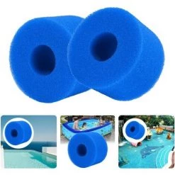 ALMI Lot De 2 Cartouches De Filtre En Mousse Réutilisables Pour Piscine Type Intex S1