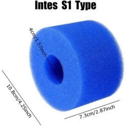 ALMI Lot De 2 Cartouches De Filtre En Mousse Réutilisables Pour Piscine Type Intex S1 -Pompe et filtre de piscine Soldes 57012289 3
