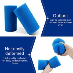 ALMI Filtre De Piscine En Mousse, 2 Pièces Éponge Filtrante Type A, Éponge En Mousse De Rechange Pour Filtre De Piscine, Filtre Piscine Lavable, Filtre Éponge Cartouche, Filtre Spa Reutilisable 7 ALMI Filtre De Piscine En Mousse, 2 Pièces Éponge Filtrante Type A, Éponge En Mousse De Rechange Pour Filtre De Piscine, Filtre Piscine Lavable, Filtre Éponge Cartouche, Filtre Spa Reutilisable -Pompe et filtre de piscine Soldes 57012292 3