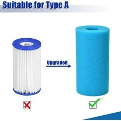 ALMI 4 Pièces Éponge Filtrante Type A, Cartouche De Filtre En Mousse, Mousse Pour Filtre Piscine, Réutilisables Et Lavables, Filtre En Mousse Pour Spa, Piscine, Jacuzzi 8 ALMI 4 Pièces Éponge Filtrante Type A, Cartouche De Filtre En Mousse, Mousse Pour Filtre Piscine, Réutilisables Et Lavables, Filtre En Mousse Pour Spa, Piscine, Jacuzzi -Pompe et filtre de piscine Soldes 57012716 4