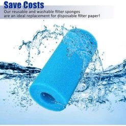ALMI 4 Pièces Éponge Filtrante Type A, Cartouche De Filtre En Mousse, Mousse Pour Filtre Piscine, Réutilisables Et Lavables, Filtre En Mousse Pour Spa, Piscine, Jacuzzi 9 ALMI 4 Pièces Éponge Filtrante Type A, Cartouche De Filtre En Mousse, Mousse Pour Filtre Piscine, Réutilisables Et Lavables, Filtre En Mousse Pour Spa, Piscine, Jacuzzi -Pompe et filtre de piscine Soldes 57012716 5